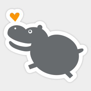 Jumpy Hippo Sticker